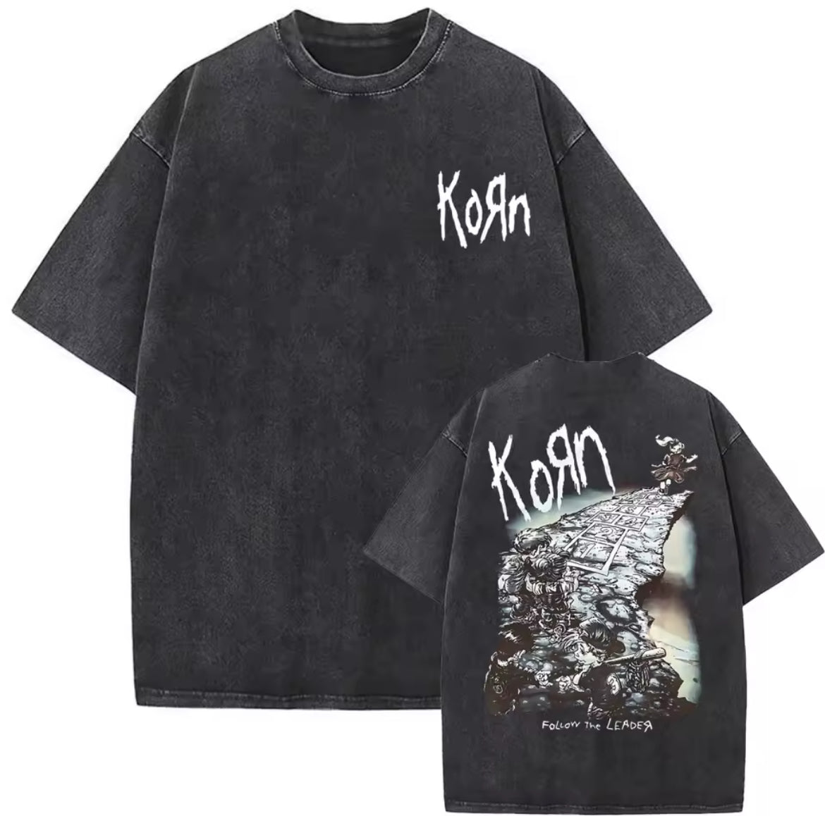 Korn Graphic T- Shirt- Cotton Oversized Tee