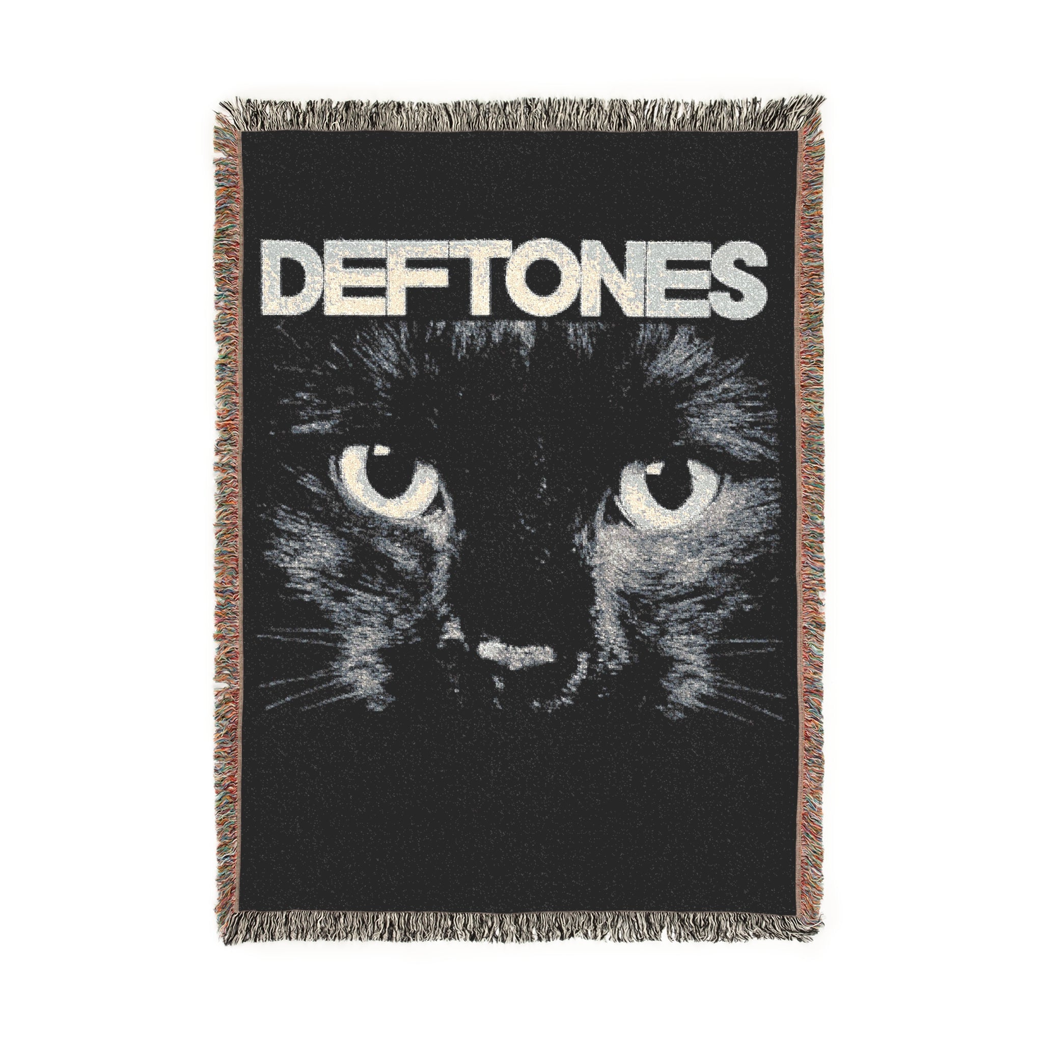 Deftones Cat Woven Blanket - 100% Cotton