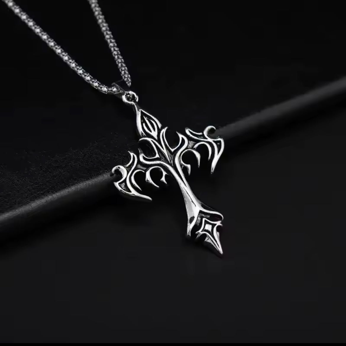 Flaming Cross Pendent