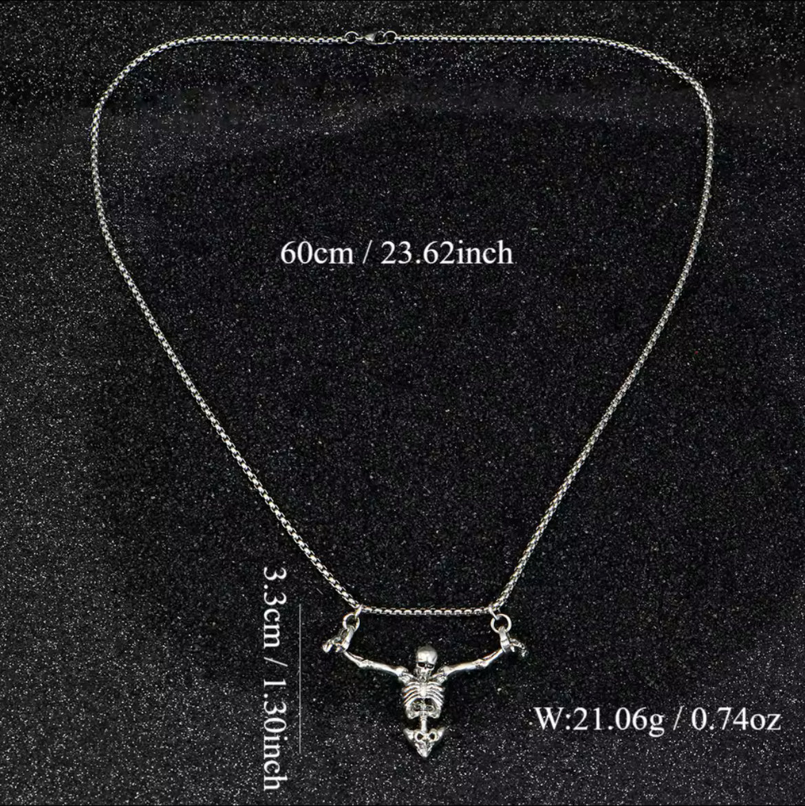 "Crucified Skeleton" Pendant