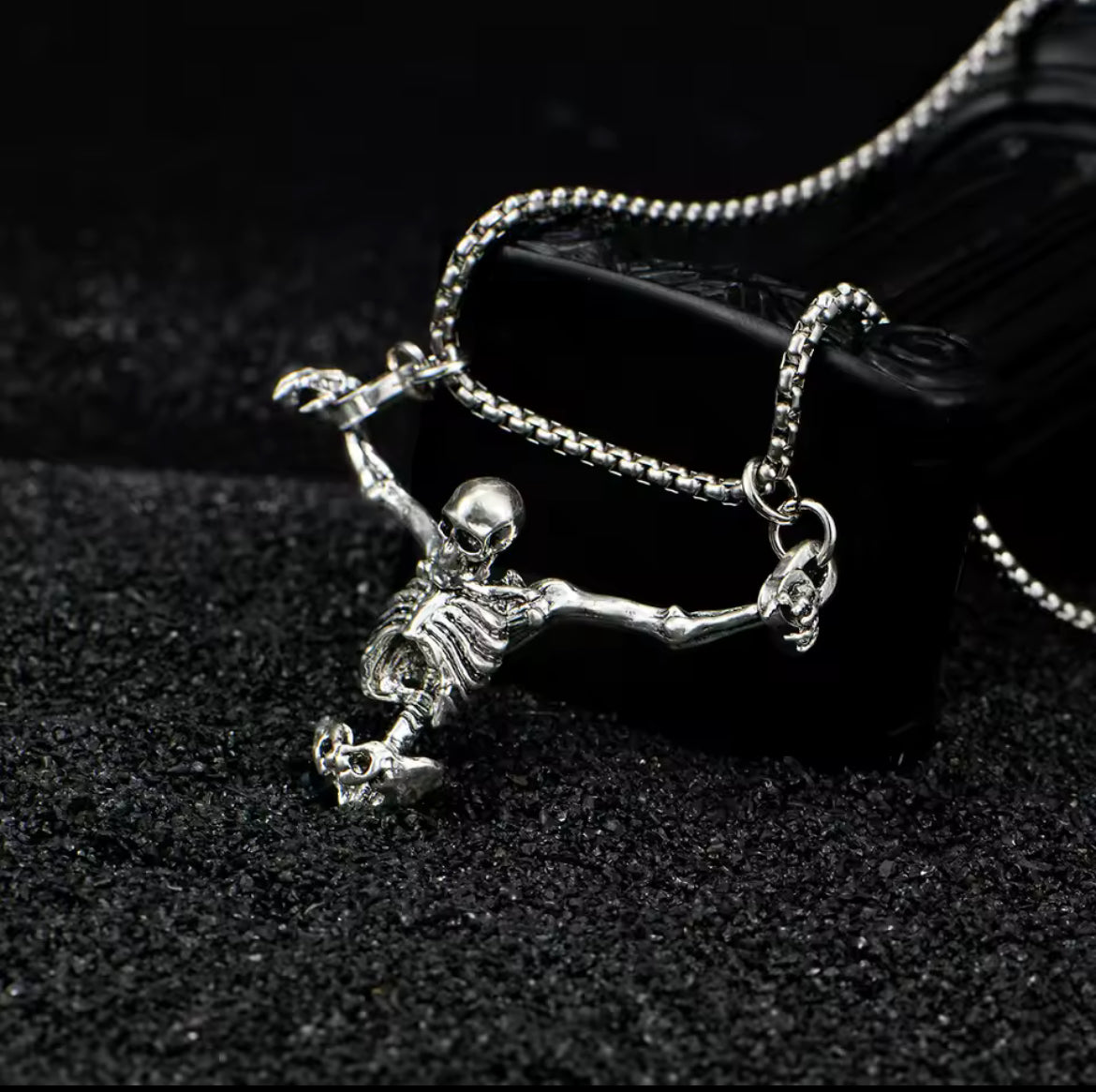 "Crucified Skeleton" Pendant