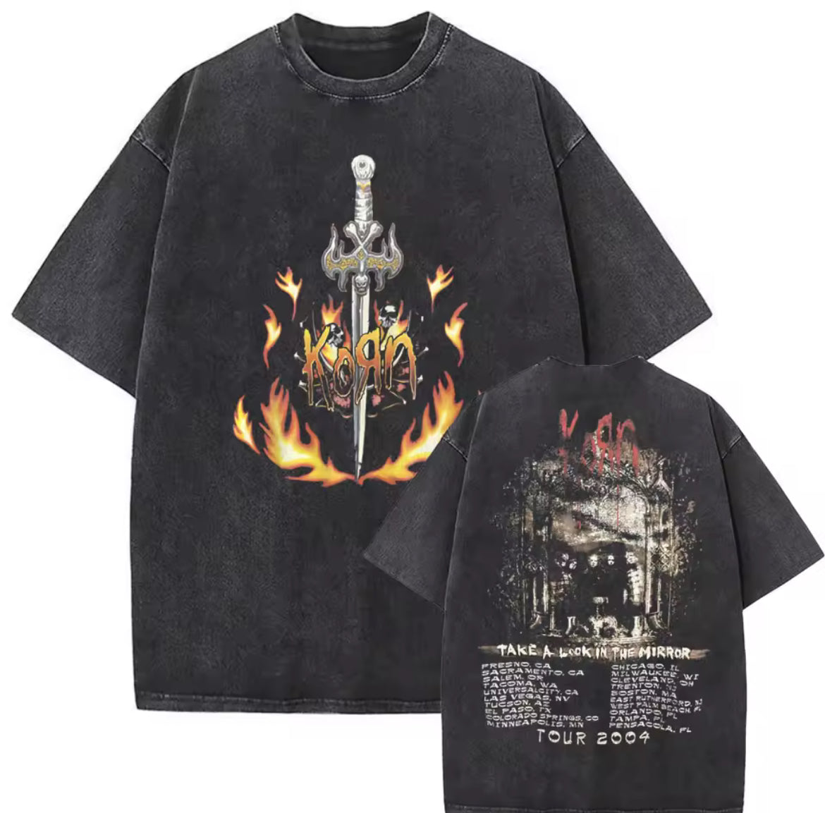 Korn Graphic T-Shirt - Cotton Oversized Tee