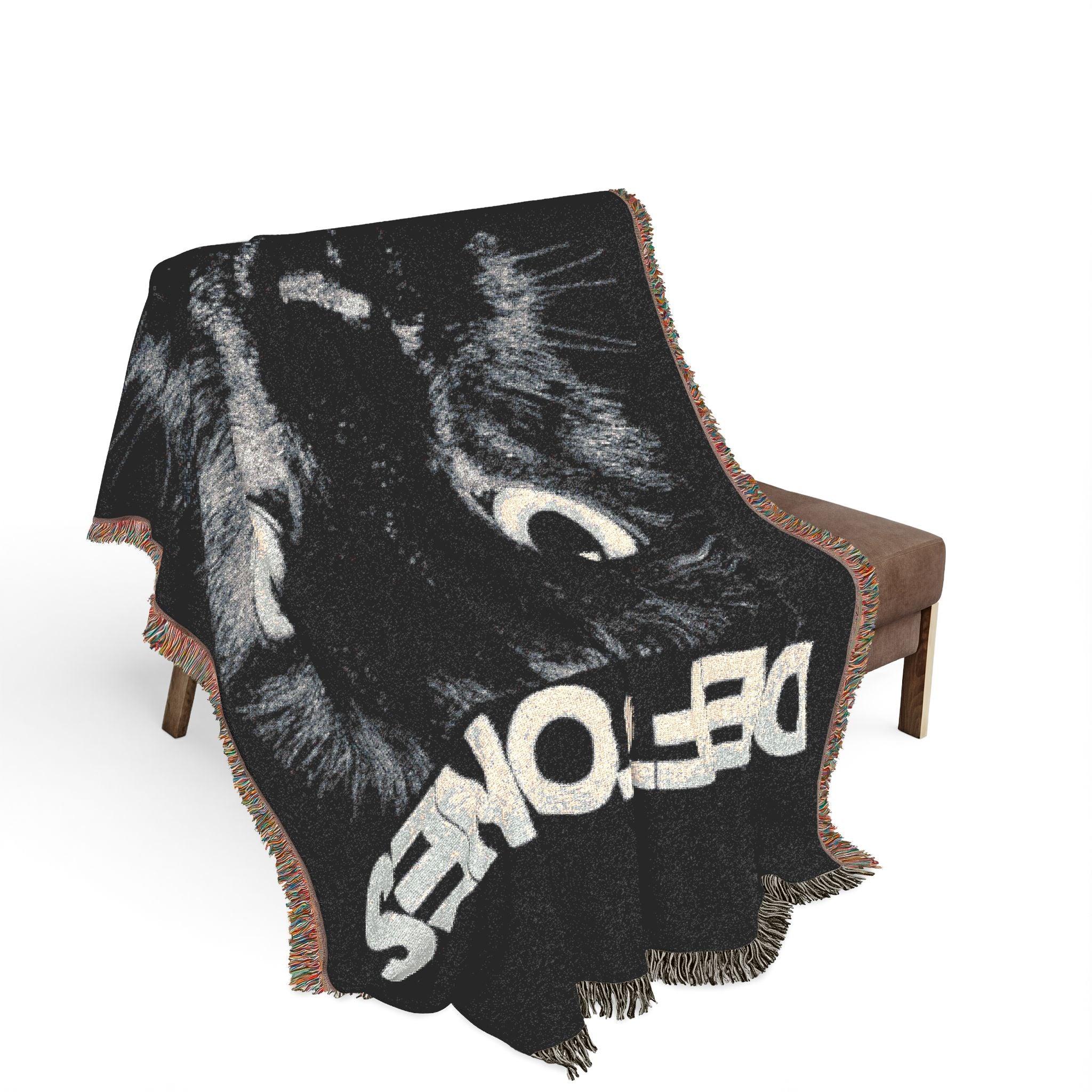 Deftones Cat Woven Blanket - 100% Cotton