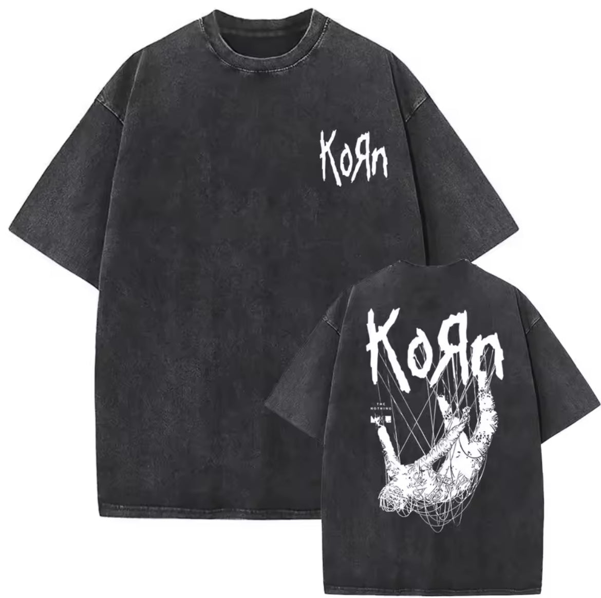 Korn Graphic T-Shirt - Cotton Oversized Tee – Distort Culture